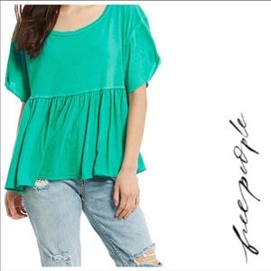 Free people peplum top size S NWOT